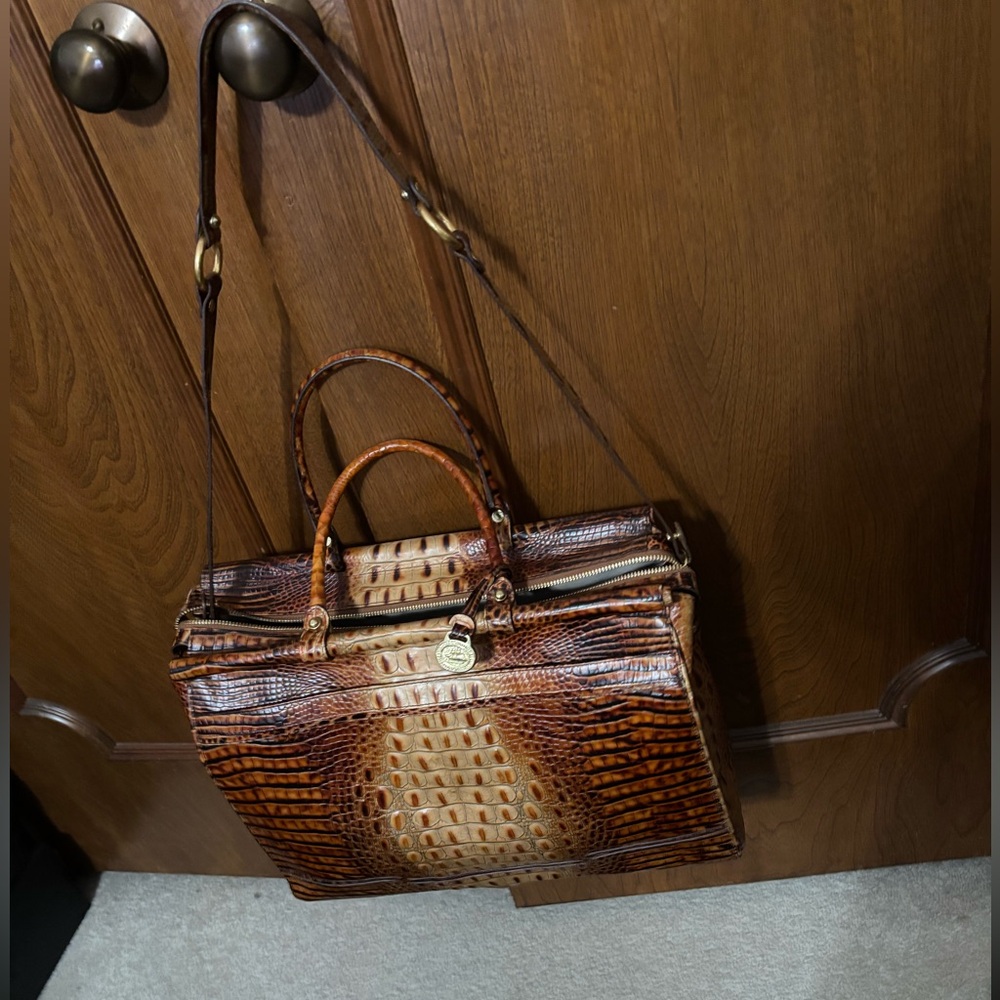Brahmin Brownish large tote with shoulder strap
